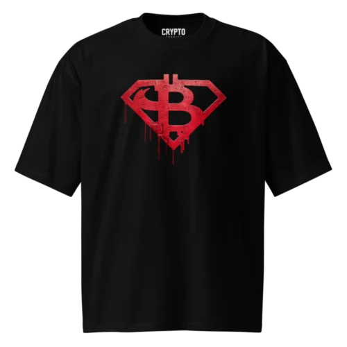 Bitcoin Hero (RED) Oversized T-Shirt