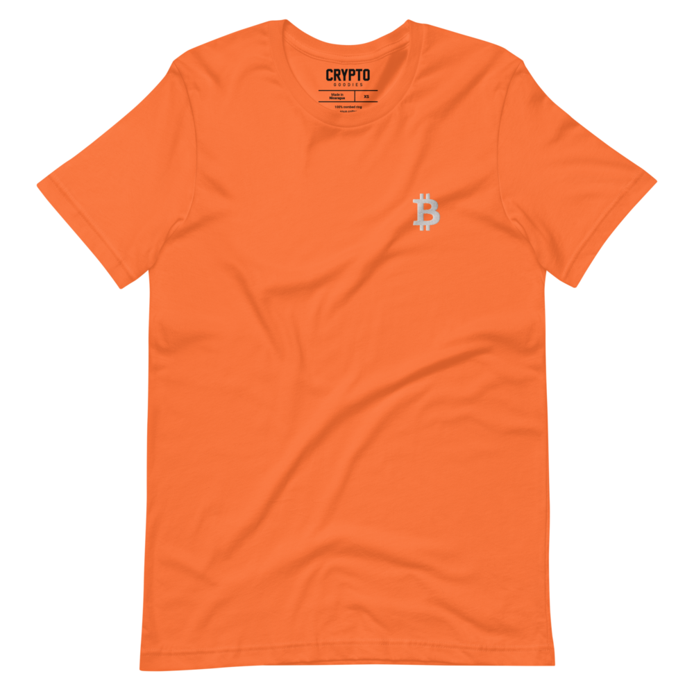 Bitcoin Small Embroidery Logo T-Shirt