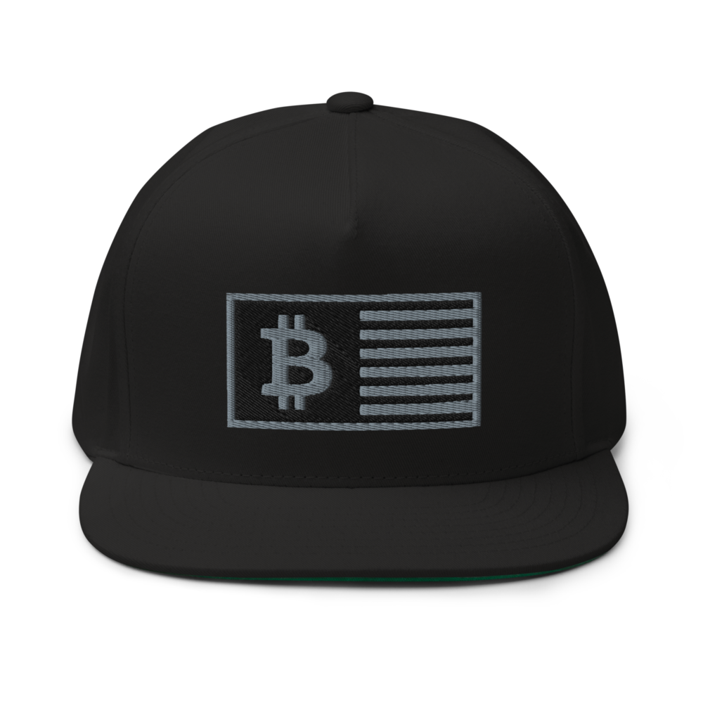 flat bill cap black front 67b7a369f1efd - Bitcoin Flag Snapback Hat