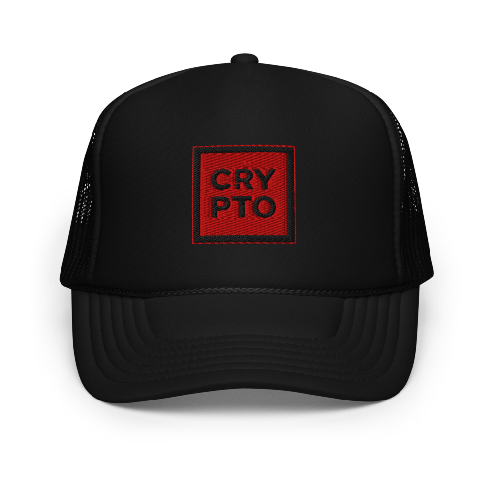 foam trucker hat black one size front 67b35d8bb1cad - Crypto Foam Trucker Hat