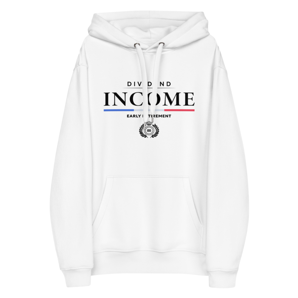 premium eco hoodie white front 67ace64c896f2 - Dividend Income Premium Hoodie