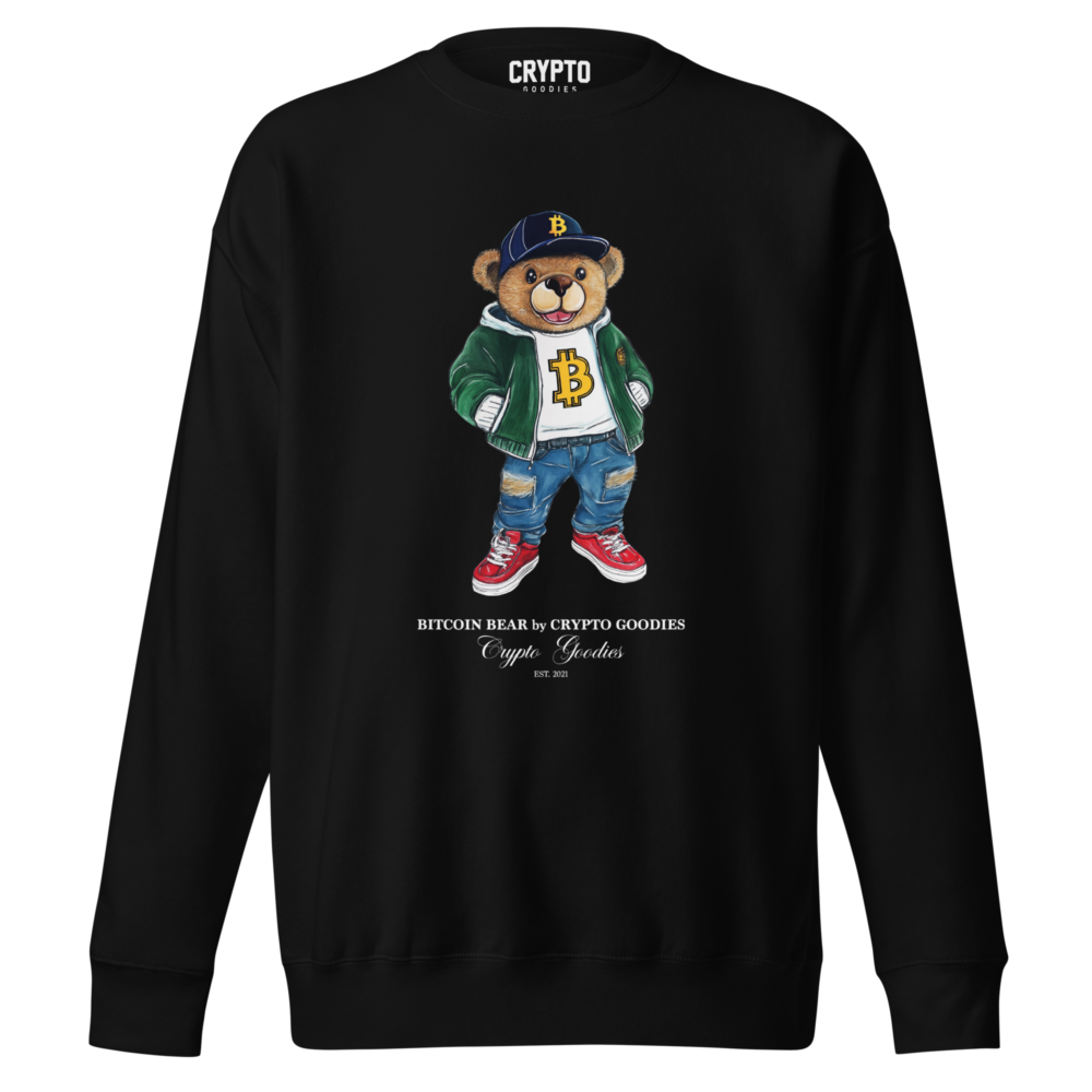 unisex premium sweatshirt black front 67ba4f2ec5918 - Bitcoin Bear Premium Sweatshirt