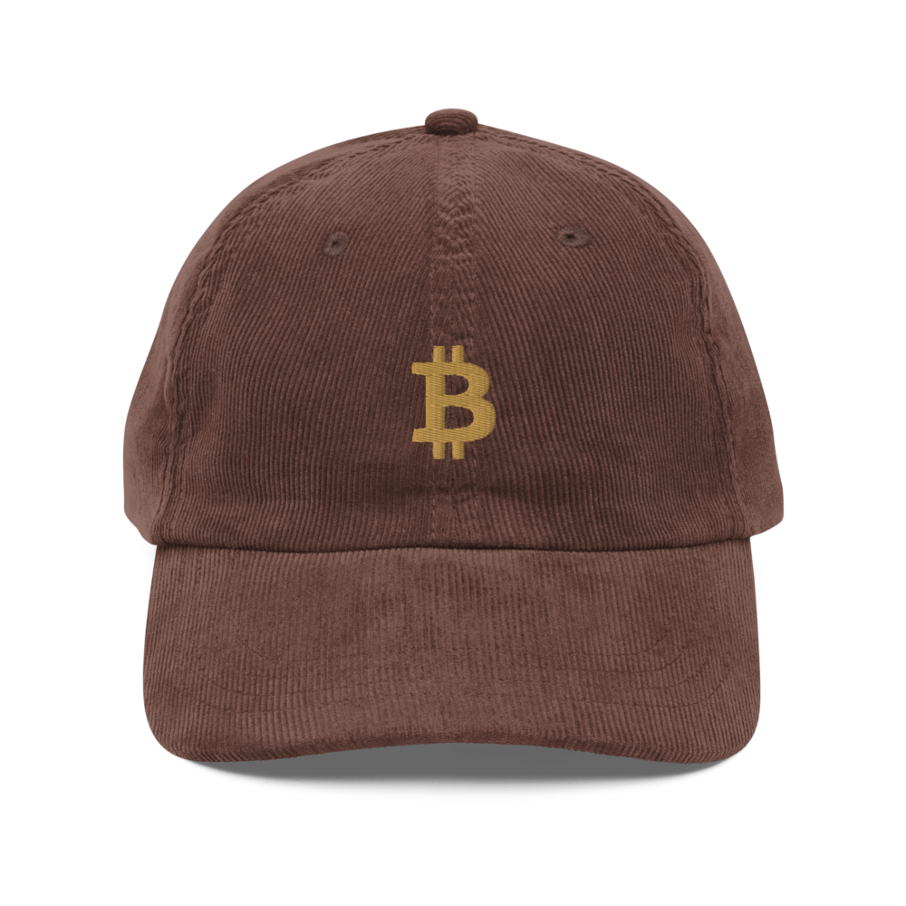 Bitcoin Vintage Corduroy Cap