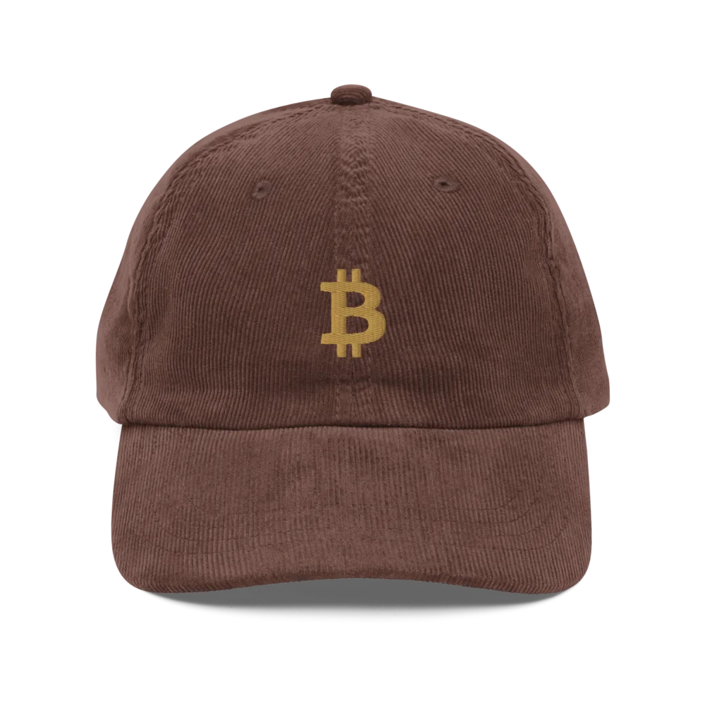 Bitcoin Vintage Corduroy Cap - Image 3
