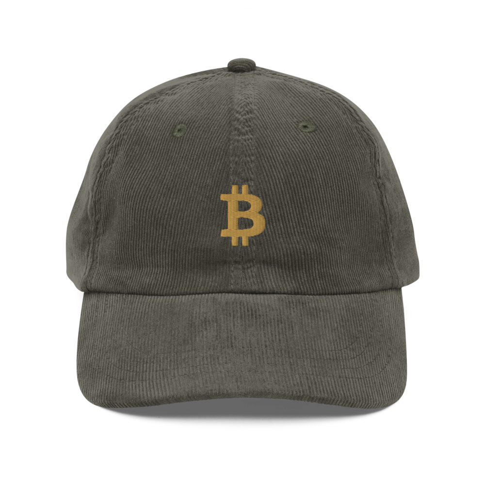 Bitcoin Vintage Corduroy Cap