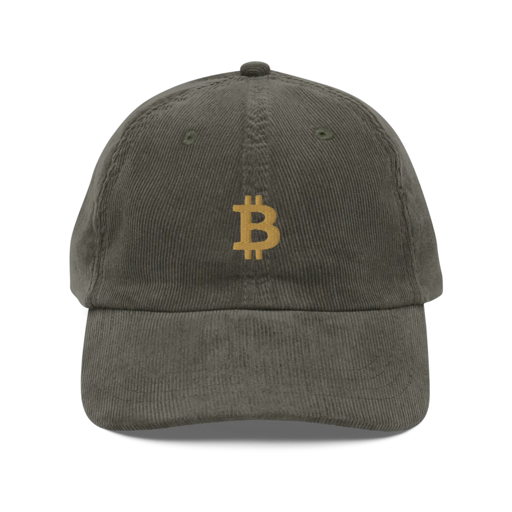 Bitcoin Vintage Corduroy Cap - Image 5