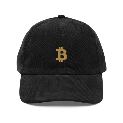 Bitcoin Vintage Corduroy Cap