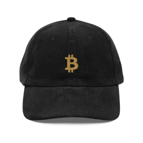 Bitcoin Vintage Corduroy Cap