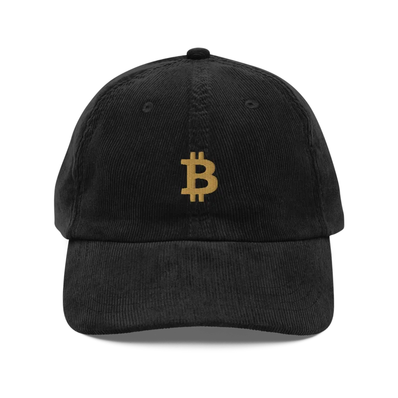 Bitcoin Vintage Corduroy Cap