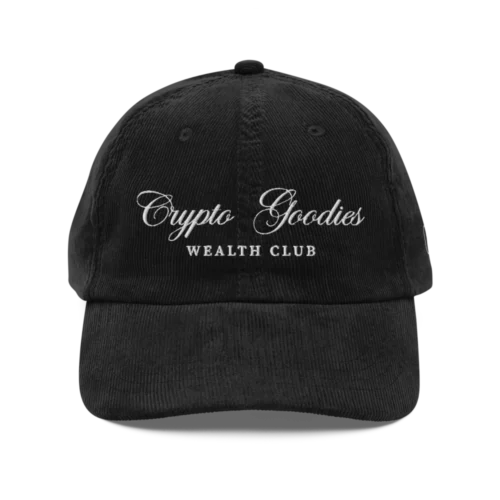 Crypto Goodies Wealth Club Vintage Corduroy Cap
