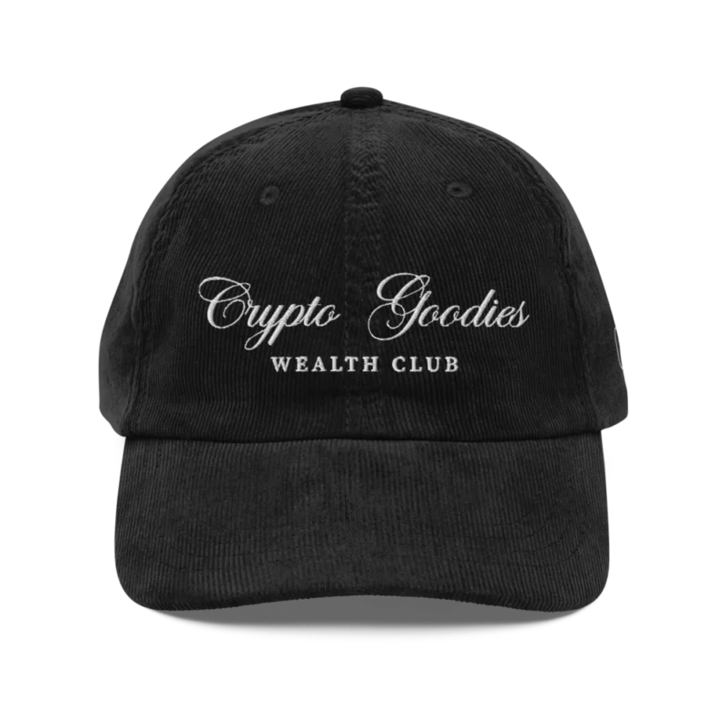 Crypto Goodies Wealth Club Vintage Corduroy Cap