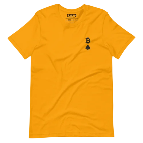 Bitcoin: Ace of Spades Embroidery T-Shirt