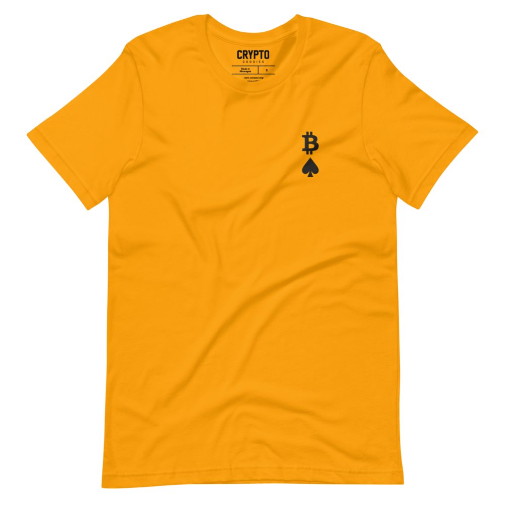 Bitcoin: Ace of Spades Embroidery T-Shirt