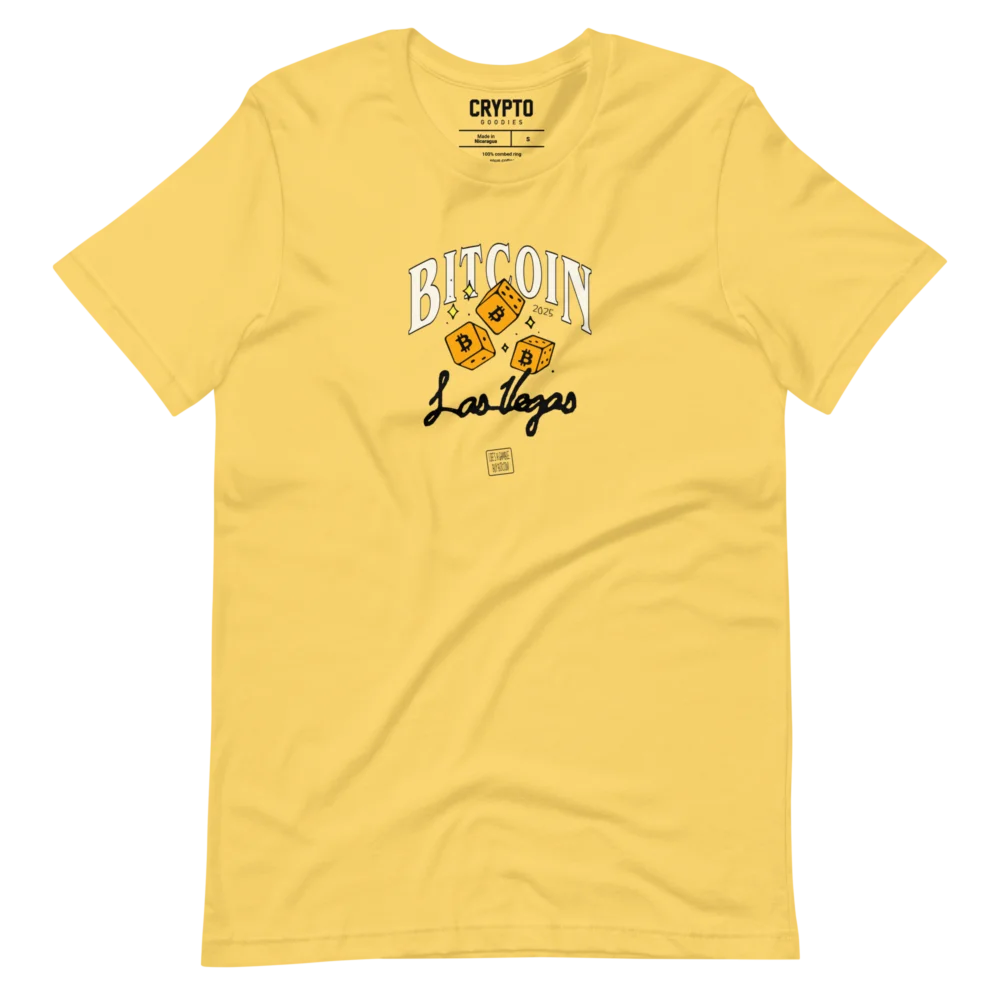Bitcoin Las Vegas: Life’s a Gamble, Buy Bitcoin T-Shirt - Image 3
