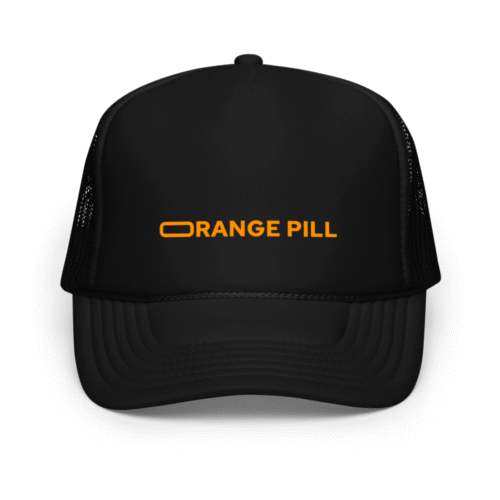 Orange Pill Foam Trucker Hat