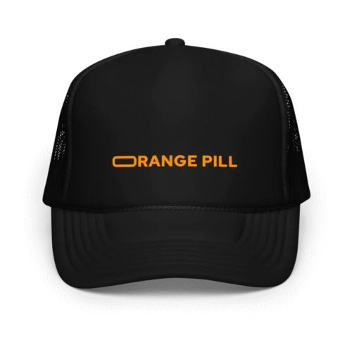 Orange Pill Foam Trucker Hat
