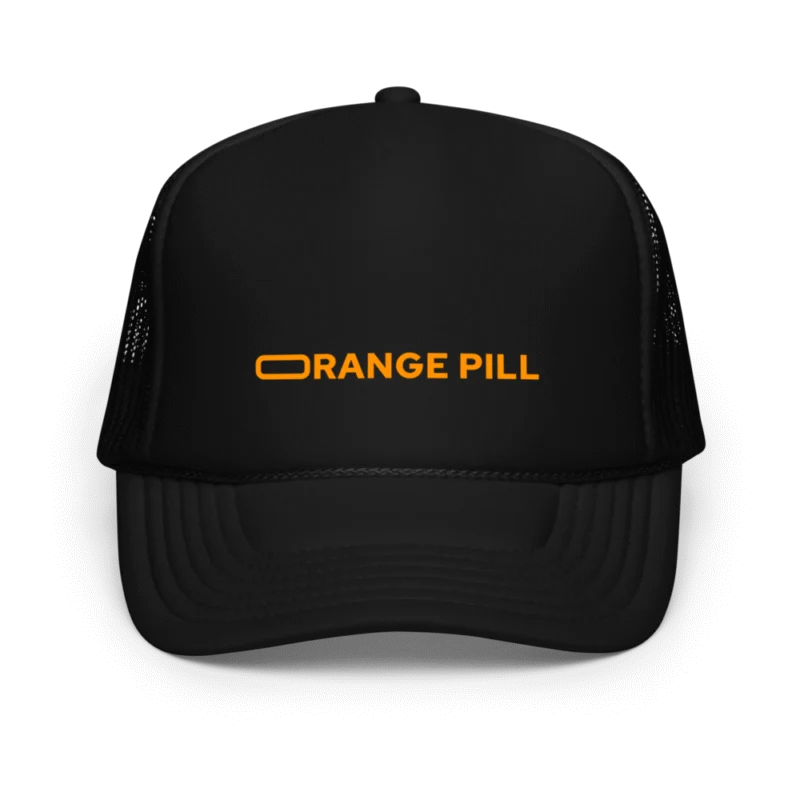 Orange Pill Foam Trucker Hat