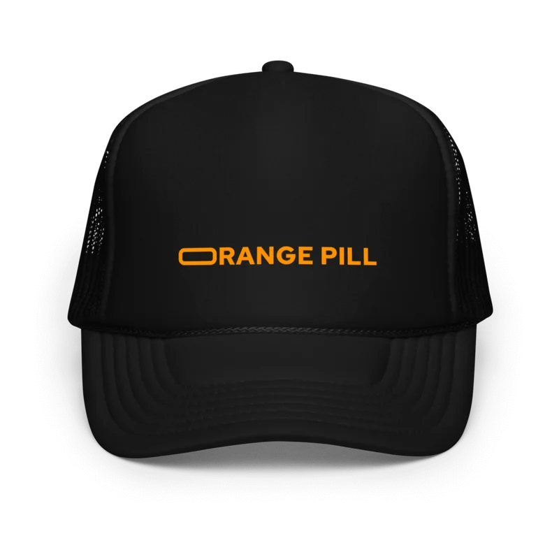 Orange Pill Foam Trucker Hat