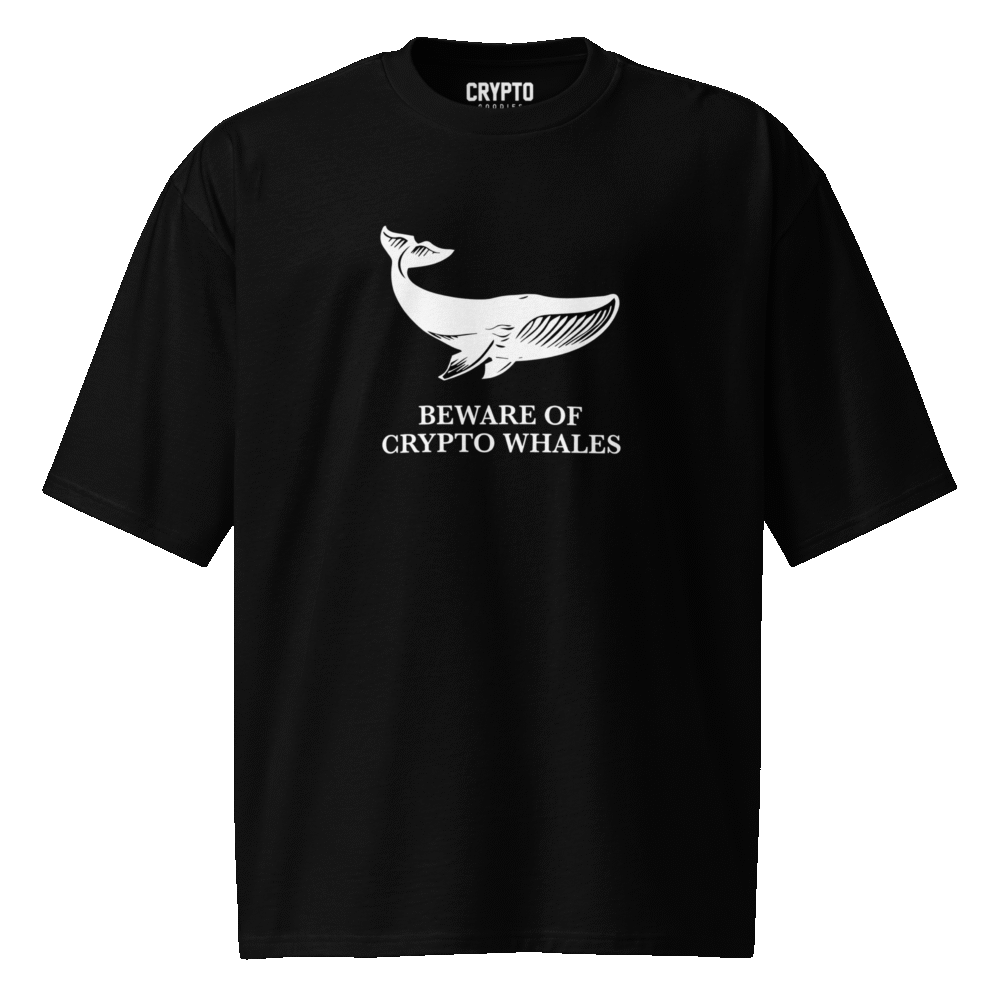 oversized heavyweight t shirt black front 680fcff932d12 - Beware of Crypto Whales Oversized T-Shirt
