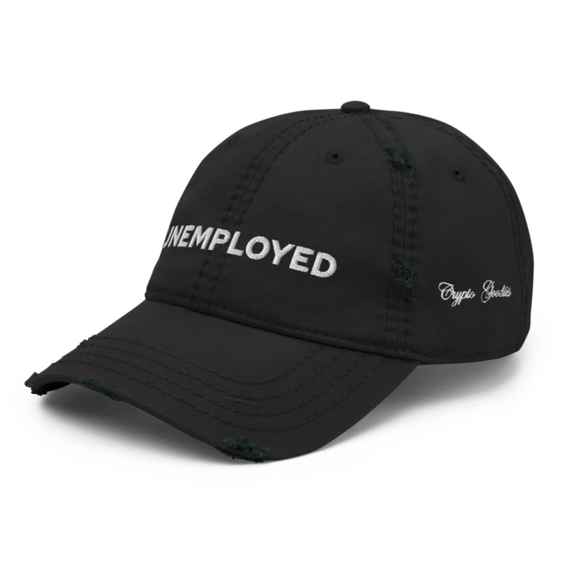Unemployed Distressed Baseball Cap