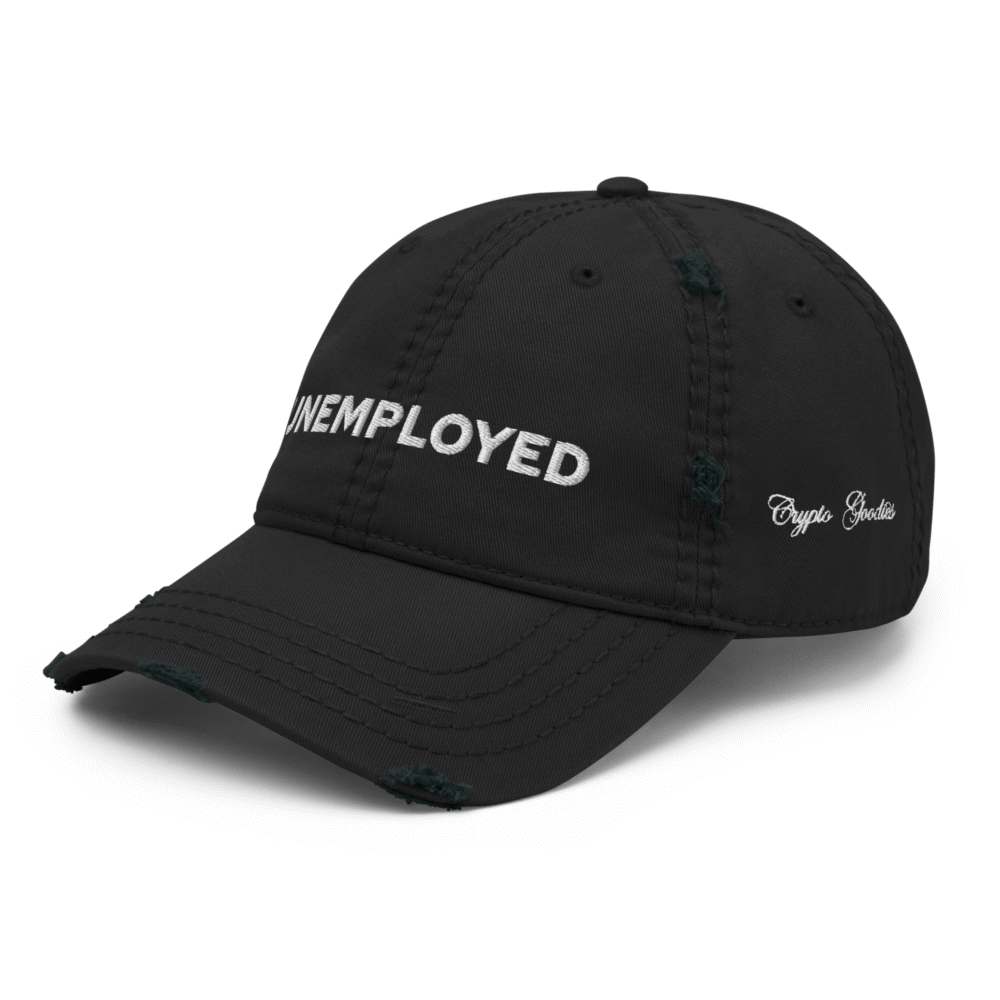 Unemployed Distressed Baseball Cap