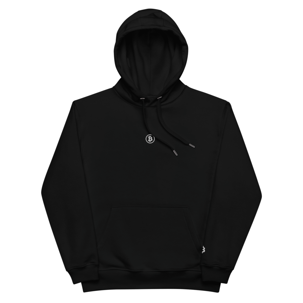 Bitcoin Embroidery Logo Premium Hoodie