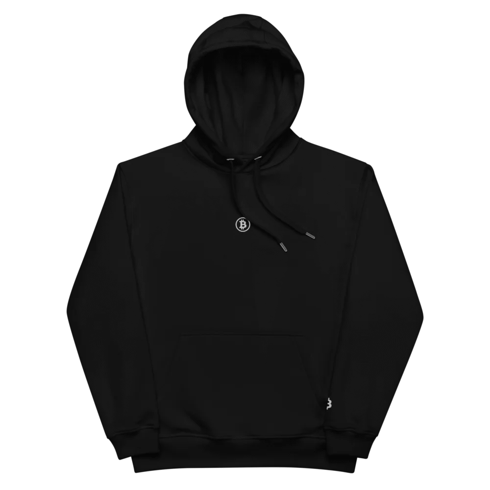 Bitcoin Embroidery Logo Premium Hoodie - Image 4