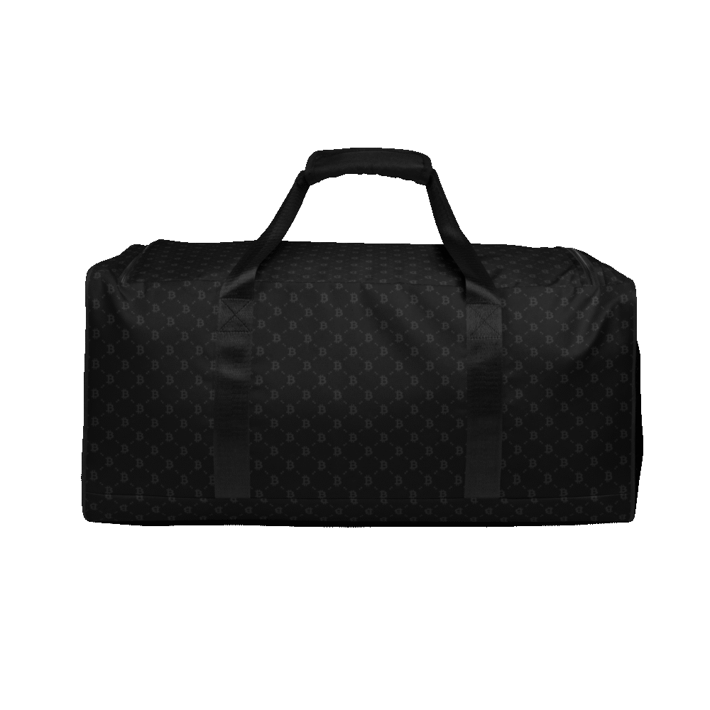 all over print duffle bag white back 683bbeab73c91 - Bitcoin Fashion Black Duffle bag