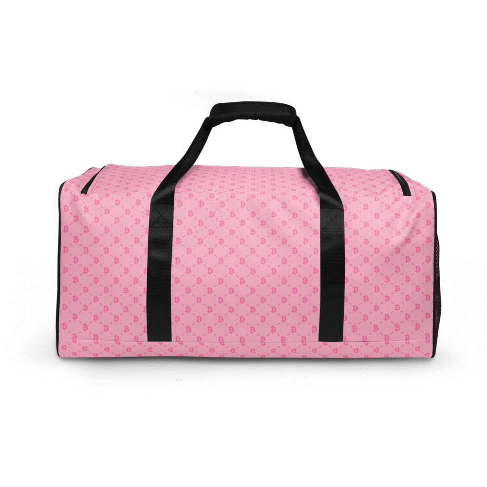 all over print duffle bag white back 685b2412da63f - Bitcoin Fashion Baby Pink Duffle Bag