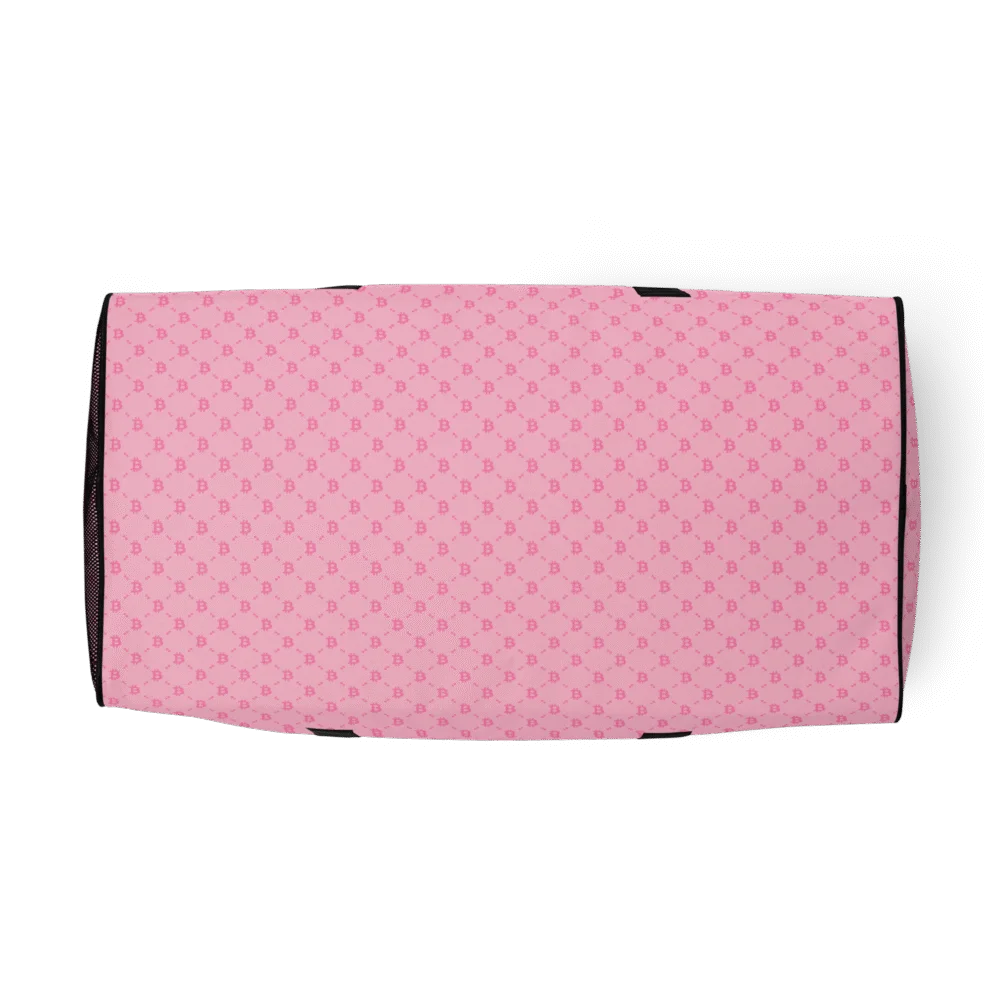 Bitcoin Fashion Baby Pink Duffle Bag - Image 3