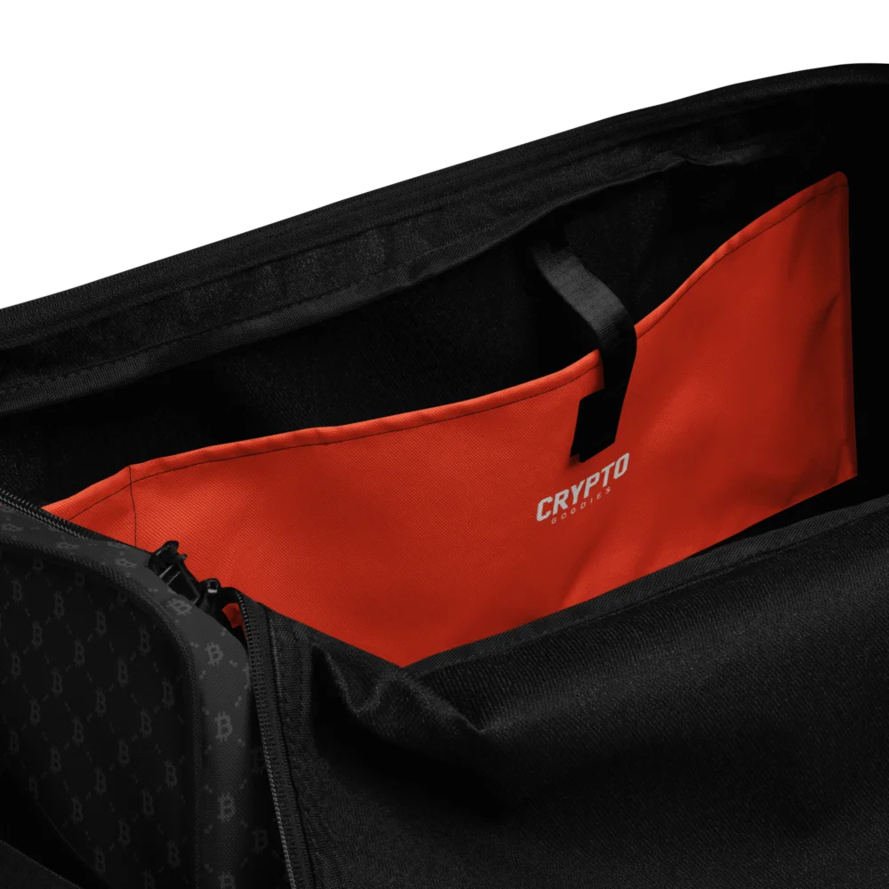 Bitcoin Fashion Black Duffle bag - Image 4