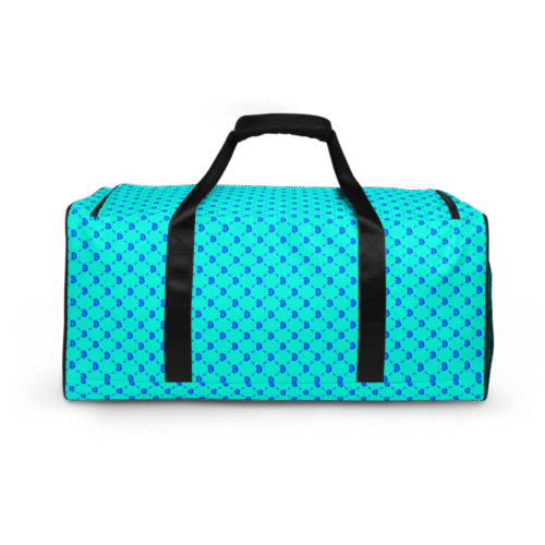 Bitcoin Fashion Cyan Blue Duffle bag