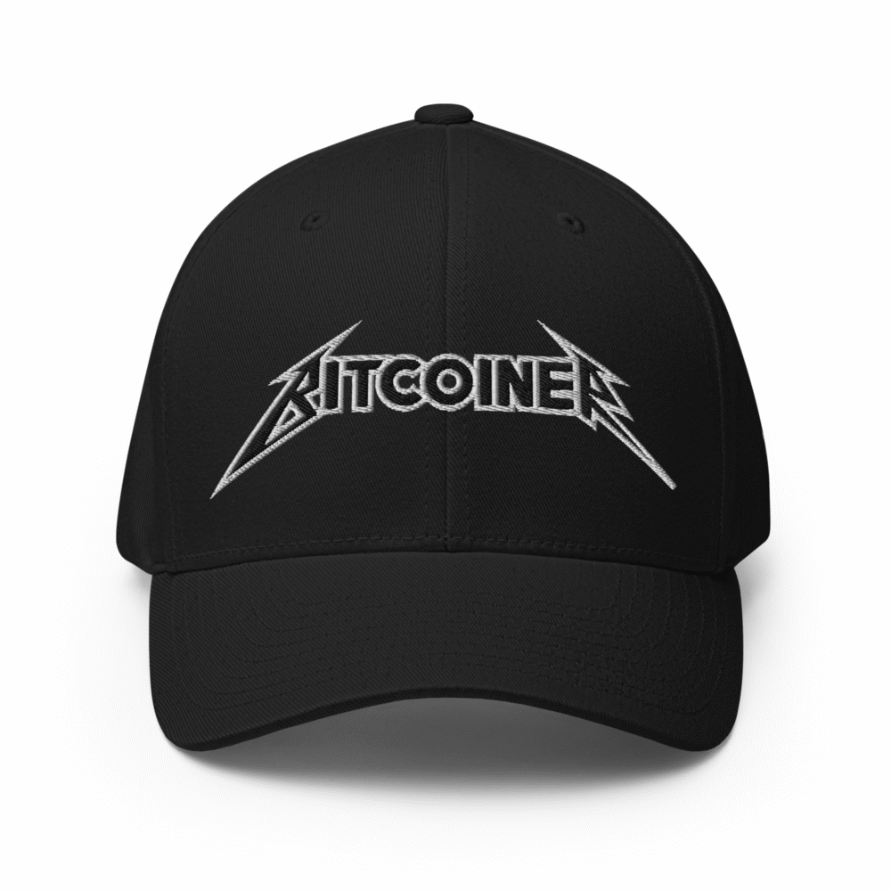 closed back structured cap black front 6859c3082f88f - Bitcoiner Rocks Closed-Back Cap