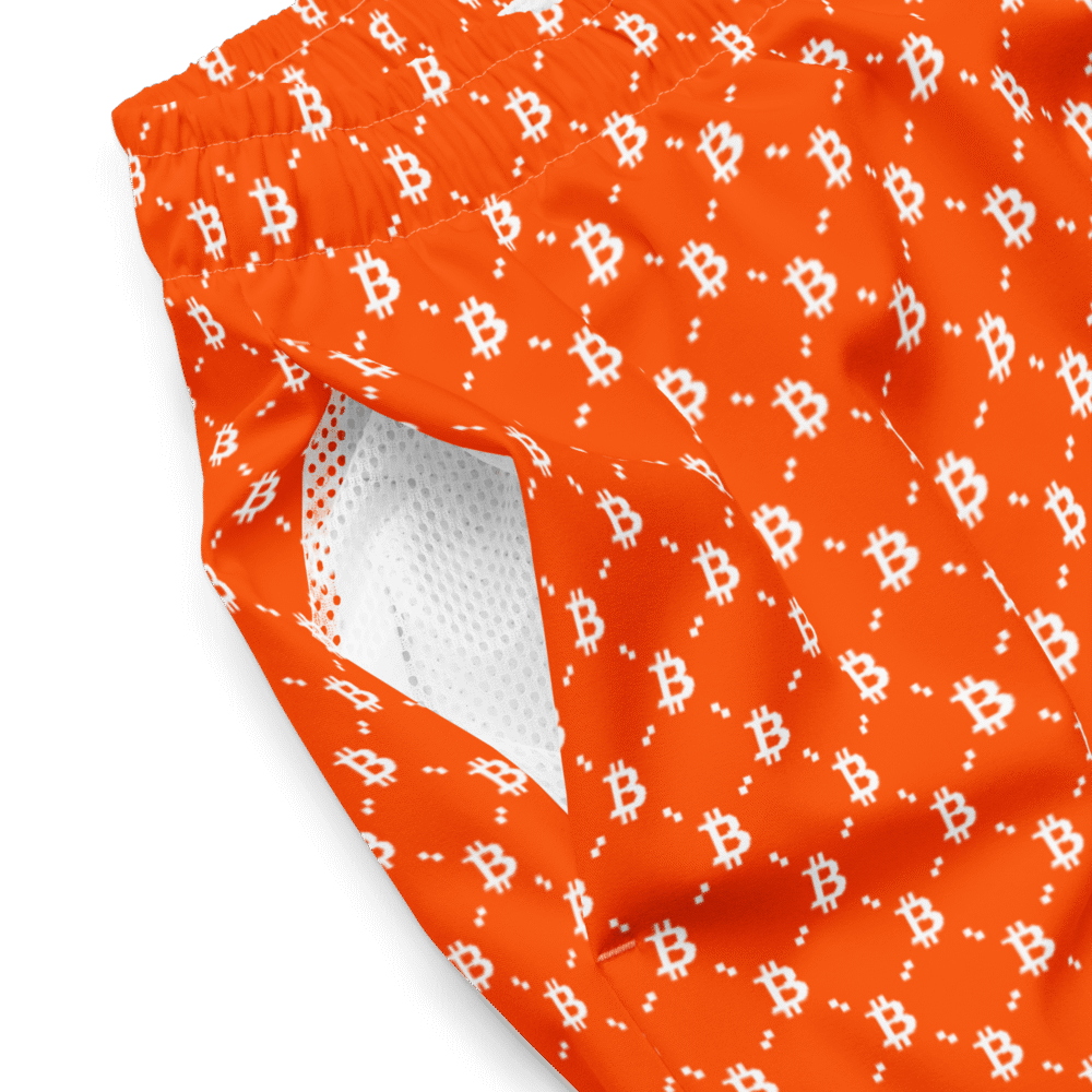 Bitcoin Orange Fashion Premium Swim Trunks