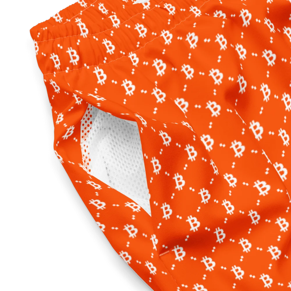 Bitcoin Orange Fashion Premium Swim Trunks - Image 3