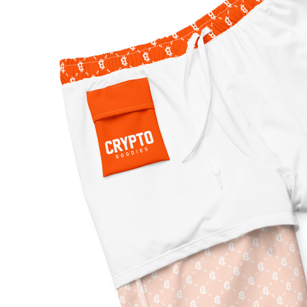 Bitcoin Orange Fashion Premium Swim Trunks