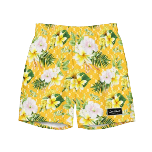 Bitcoin Aloha II Premium Swim Trunks