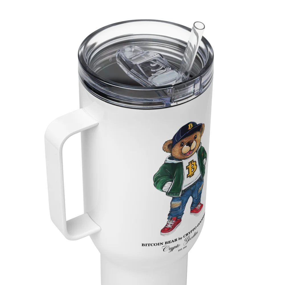 Bitcoin Bear Travel Mug With a Handle - Image 4
