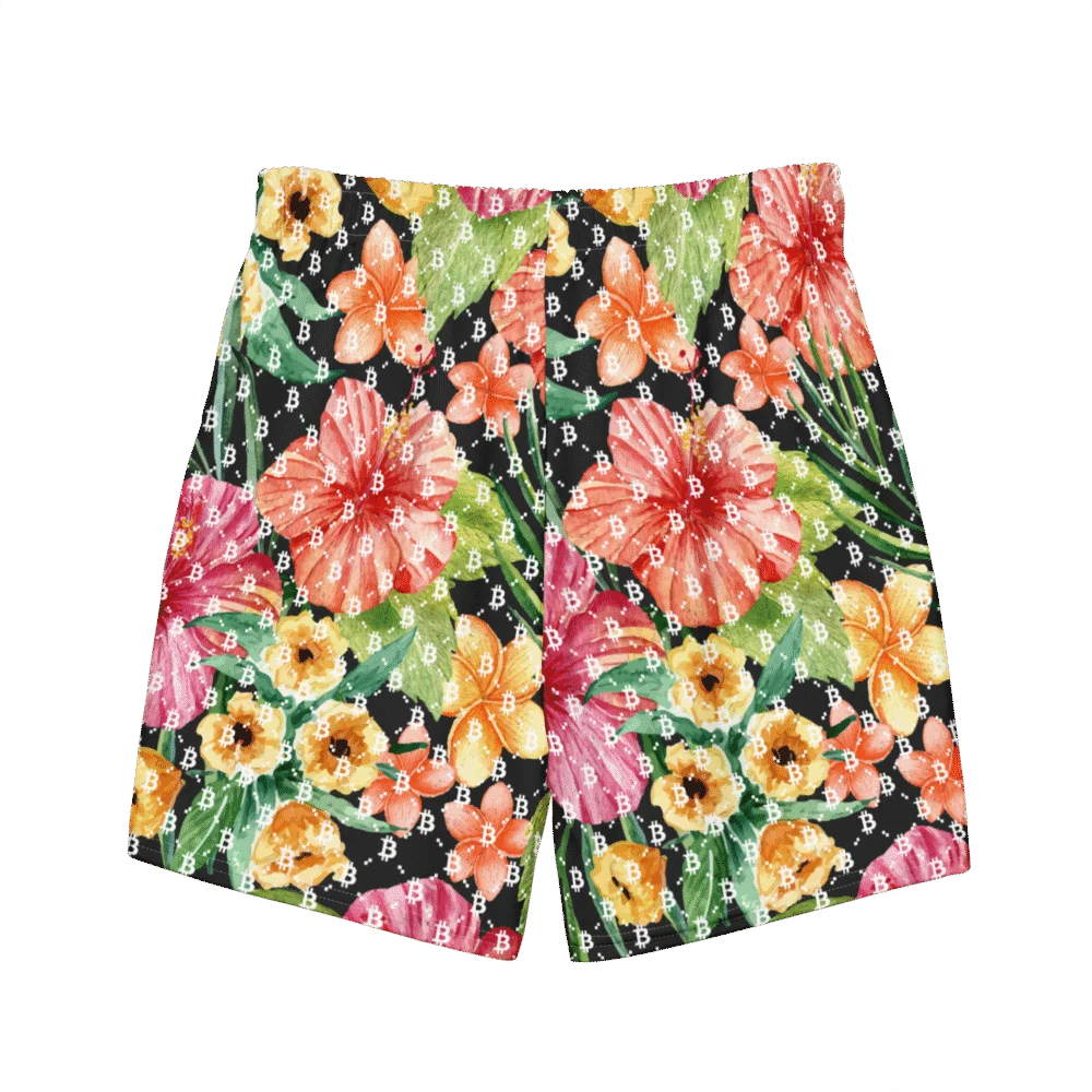 Bitcoin Floral Paradise Premium Swim Trunks - Image 3