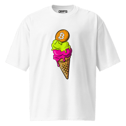 Bitcoin Ice cream Oversized T-Shirt