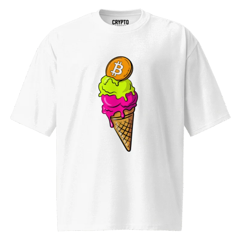 Bitcoin Ice cream Oversized T-Shirt
