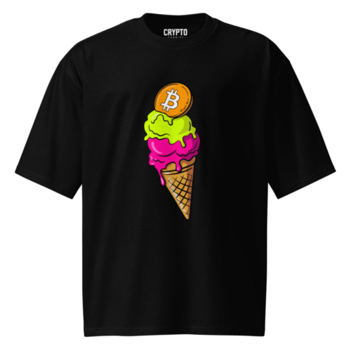 Bitcoin Ice cream Oversized T-Shirt