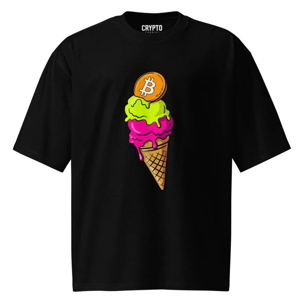 Bitcoin Ice cream Oversized T-Shirt