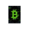Bitcoin Matrix Glitch Poster