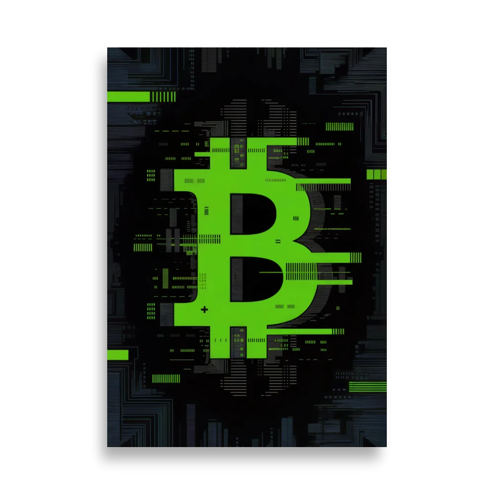 Bitcoin Matrix Glitch Poster - Image 3