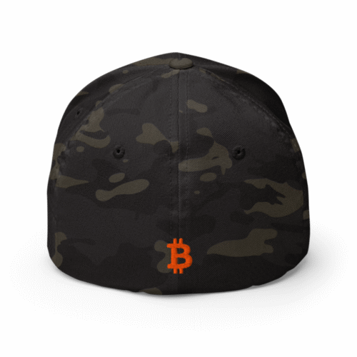 Bitcoin Orange Circle Closed-Back Cap
