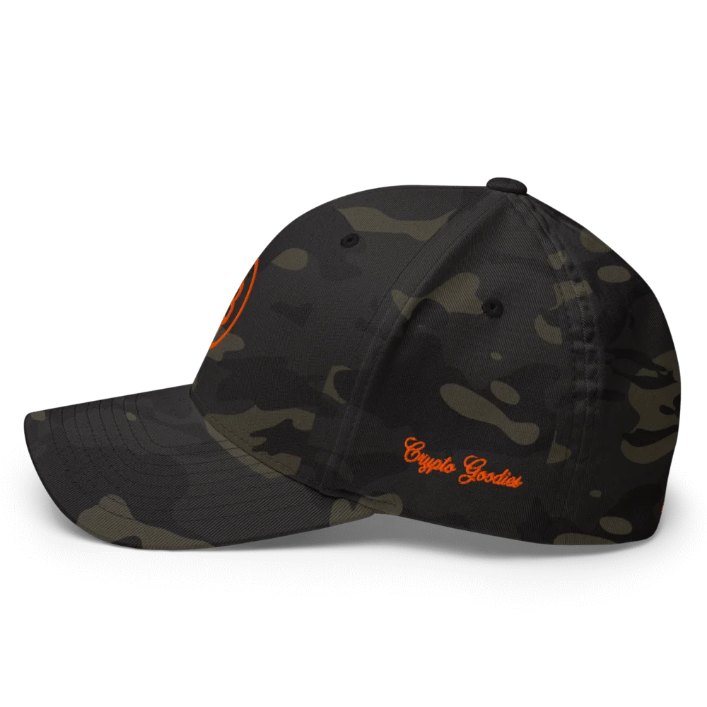 Bitcoin Orange Circle Closed-Back Cap - Image 3