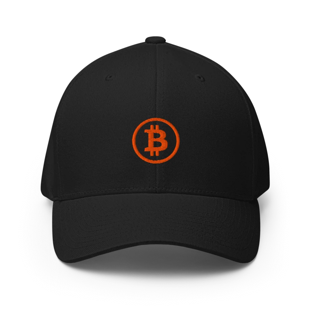 Bitcoin Orange Circle Closed-Back Cap - Image 4