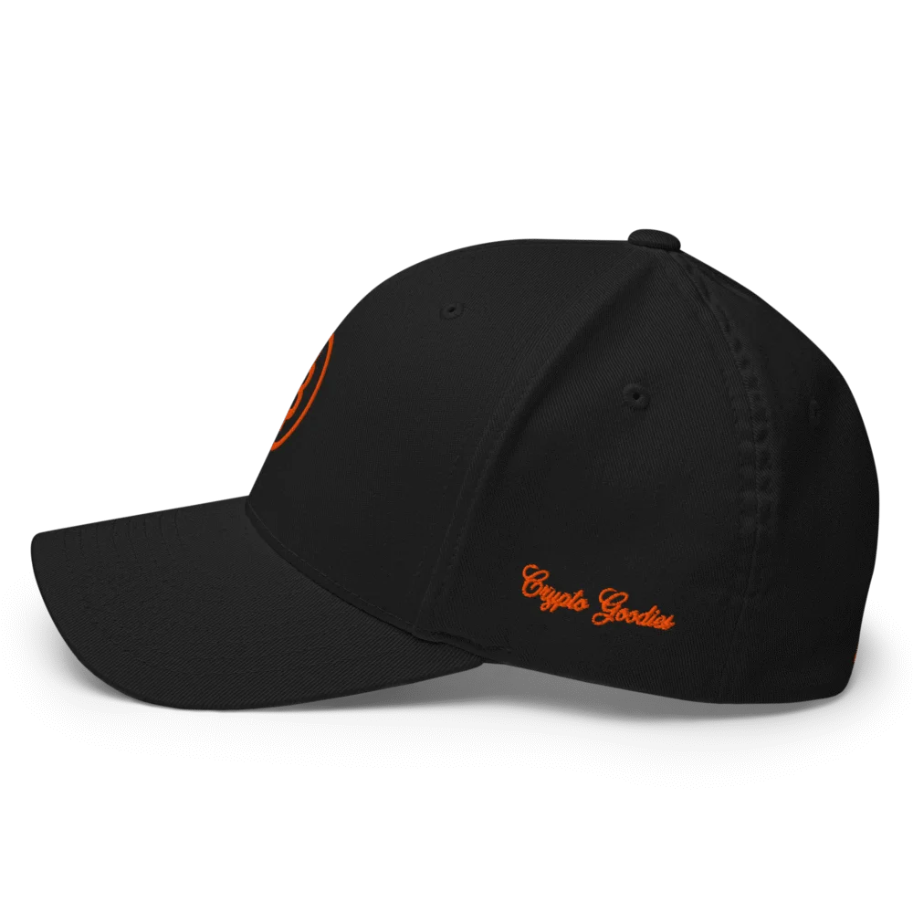 Bitcoin Orange Circle Closed-Back Cap - Image 6