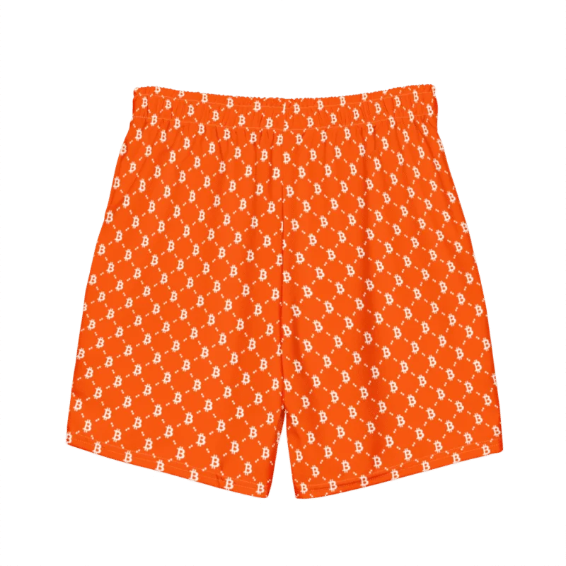 Bitcoin Orange Fashion Premium Swim Trunks